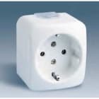 SIMON - Base enchufe bipolar con TT lateral 20A