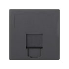 SIMON - Placa V&D plana CG SIMON 500 CIMA con 1 conector AMP/BR/SY/KR/BE grafito