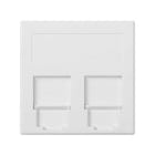 SIMON - Placa V&D plana CG SIMON 500 CIMA con 2 conectores AMP/BR/SY/KR/BE blanco