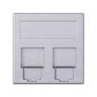 SIMON - Placa V&D plana CG SIMON 500 CIMA con 2 conectores AMP/BR/SY/KR/BE aluminio