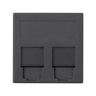 SIMON - Placa V&D plana CG SIMON 500 CIMA con 2 conectores AMP/BR/SY/KR/BE grafito