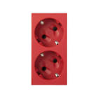 SIMON - Base enchufe SIMON 500 CIMA doble schuko por corte sin LED rojo