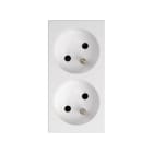 SIMON - Base enchufe SIMON 500 CIMA Francesa doble por corte blanco