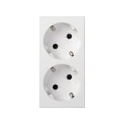 SIMON - Base enchufe SIMON 500 CIMA doble schuko por tornillo sin LED blanco