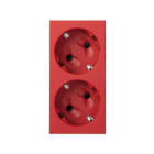 SIMON - Base enchufe SIMON 500 CIMA doble schuko por tornillo sin LED rojo