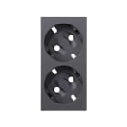 SIMON - Tapa SIMON 500 CIMA doble schukos in LED grafito