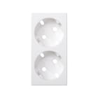 SIMON - Tapa doble schukos IMON 500 CIMA sin LED blanco