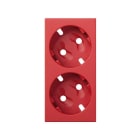 SIMON - Tapa doble schukos IMON 500 CIMA sin LED rojo
