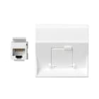 SIMON - Placa V&D inclinada CG SIMON 500 CIMA conector 5EU blanco
