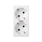 SIMON - Base enchufe SIMON 500 CIMA doble schuko por tornillo con LED blanco