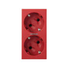 SIMON - Base enchufe SIMON 500 CIMA doble schuko por tornillo con LED rojo