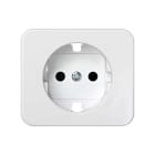 SIMON - Tapa enchufe SIMON 75 2P+TT lateral schuko+seguridad blanco nieve