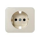 SIMON - Tapa enchufe SIMON 75 2P+TT lateral schuko+seguridad marfil