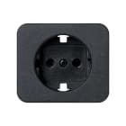 SIMON - Tapa enchufe SIMON 75 2P+TT lateral schuko+seguridad grafito