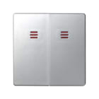 SIMON - Grupo SIMON 82 de 2 teclas para conmutadores luminoso aluminio mate