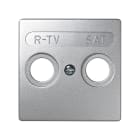 SIMON - Tapa SIMON 73 LOFT toma R-TV+satélite aluminio