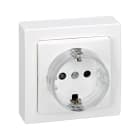 SIMON - Base enchufe SIMON 73 LOFT bipolar TT lateral blanco