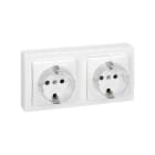 SIMON - Enchufe precableado SIMON 73 LOFT 2P+TT lateral blanco
