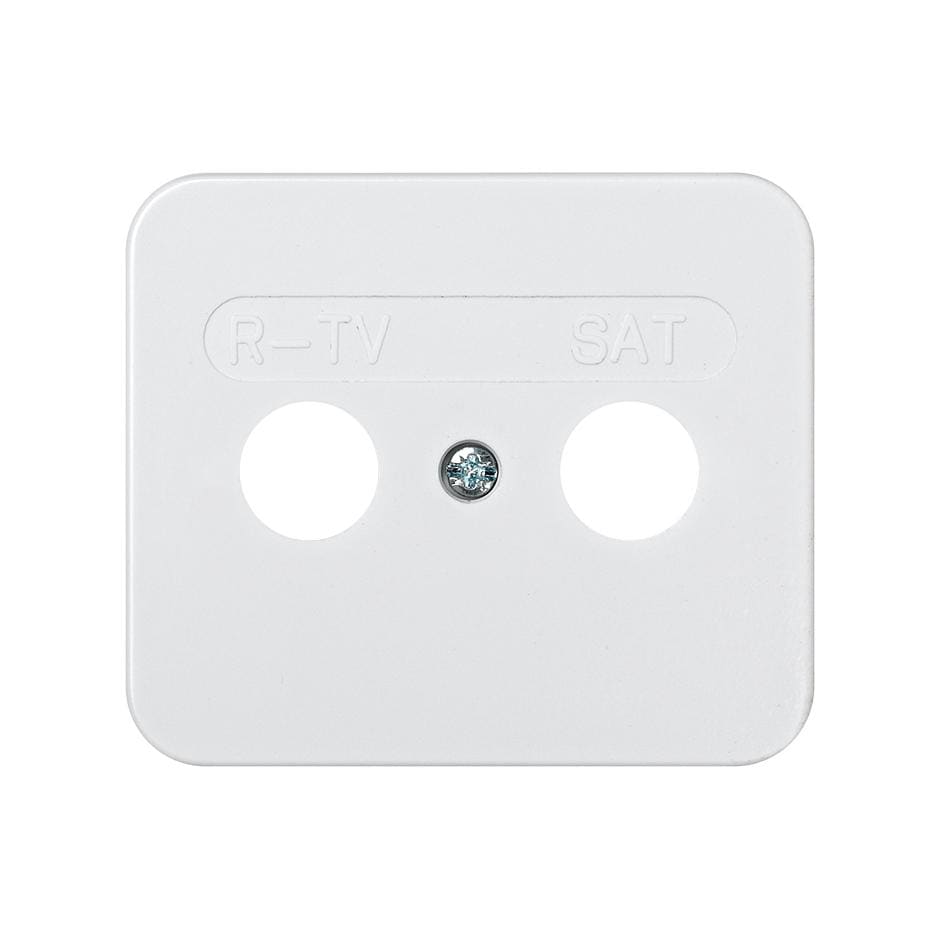 SIMON - Tapa toma SIMON 75 R-TV+satélite blanco nieve