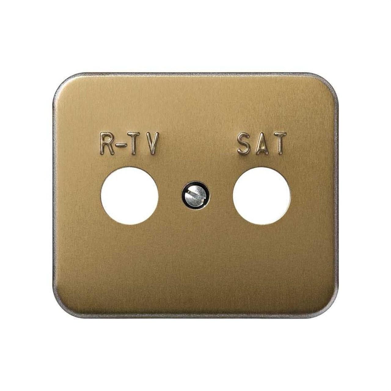 SIMON - Tapa toma R-TV+satelite Simon 75 bronce