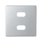 SIMON - Placa SIMON 82 para conector 2xUSB 2.0 tipo-A aluminio