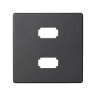 SIMON - Placa SIMON 82 para conector 2xUSB 2.0 tipo-A grafito