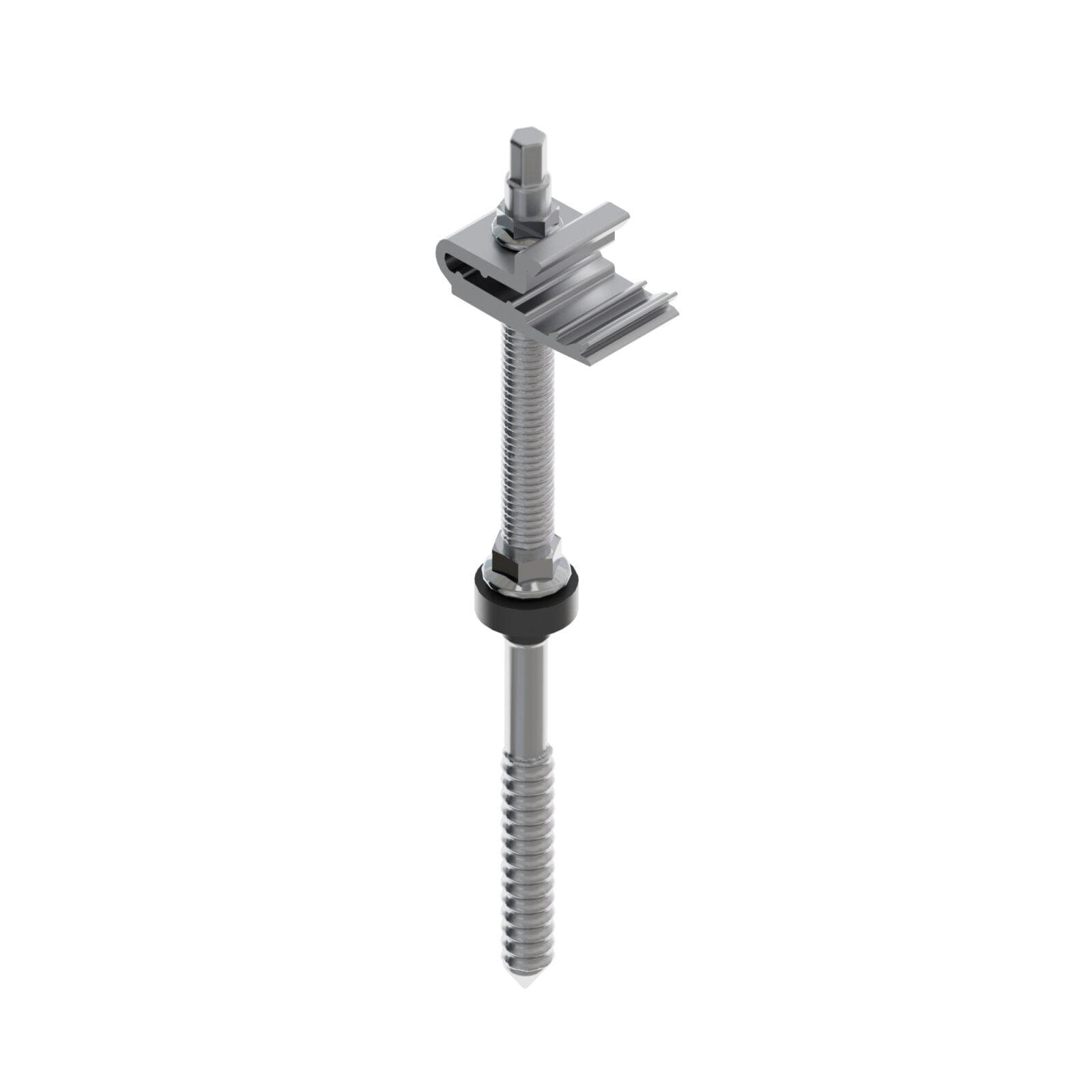SUNFER - S01-300-CL-2-C Fijación clip atornillada a hormigón/madera para cubierta de teja