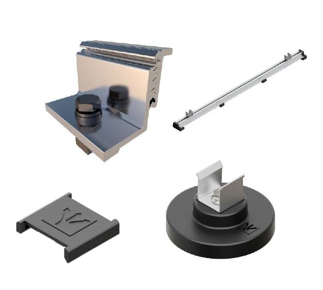 SUNFER - B29.1H-1-C Elemento B Soporte inclinado lastrado para cubierta plana, horizontal