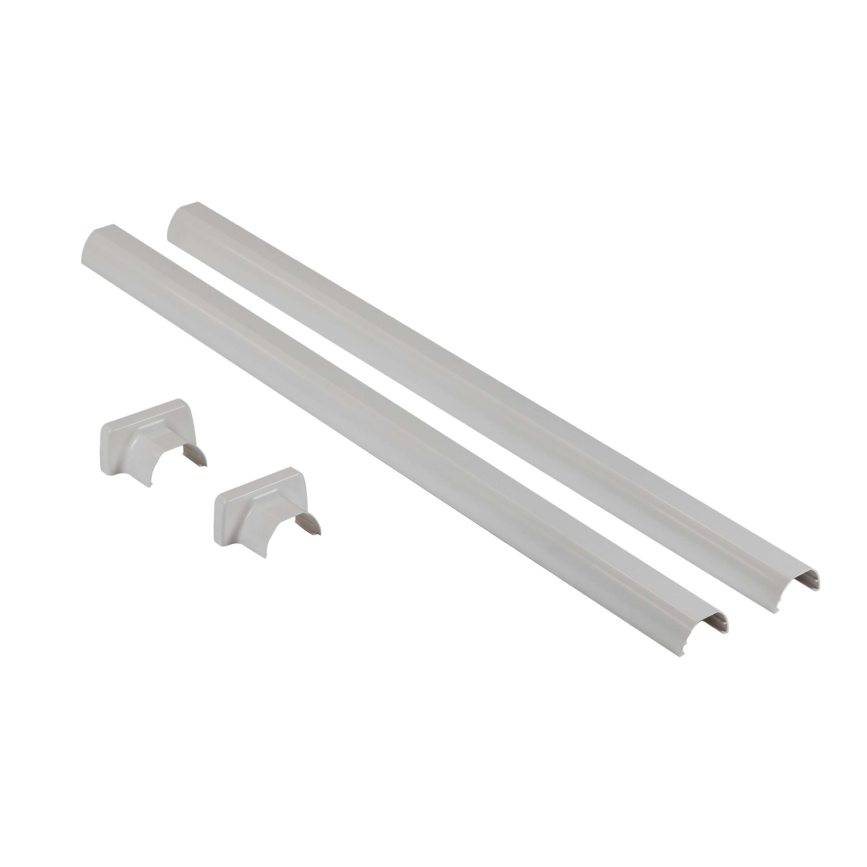 LEGRAND - Juego tapas fijación telescópica columnas 1 y 2 comp-2 tapas y base PVC- Aluminio