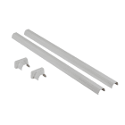 LEGRAND - Juego tapas fijación telescópica columnas 1 y 2 comp-2 tapas y base PVC- Aluminio