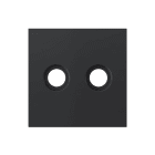 SIMON - Tapa para toma R-TV+SAT universal negro mate Simon 360