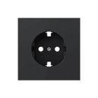 SIMON - Tapa para enchufe schuko negro mate Simon 360