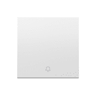 SIMON - Tecla individual para pulsador con grabado campana pulsante blanco mate Simon 360