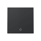 SIMON - Tecla individual para pulsador con grabado campana basculante negro mate Simon 360
