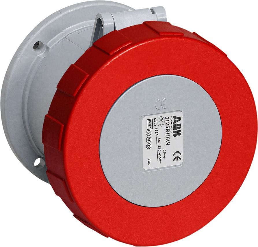 ABB - BASE SEMIRECTA ESTANCA 125A 3 POLOS+TIERRA 6 Hs.
