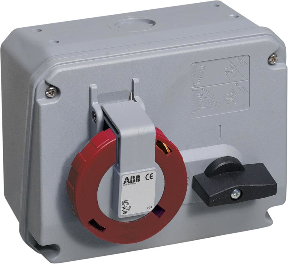 ABB - BASE INTERMEDIA ENCLAVAMIENTO HORIZONTAL 16A 3 POLOS+NEUTRO+TIERRA 6 Hs.