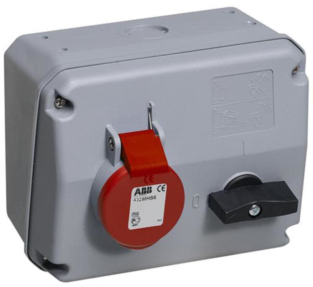 ABB - BASE INTERMEDIA ENCLAVAMIENTO HORIZONTAL 32A 3 POLOS+NEUTRO+TIERRA 6 Hs.