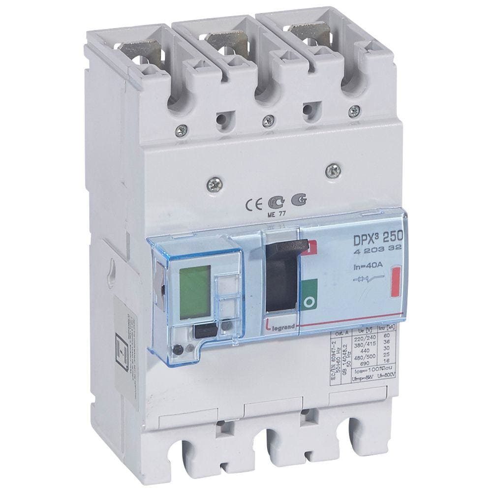 LEGRAND - Automático MCCB DPX³ 250 - electrónico - 3P - 36kA - 40A
