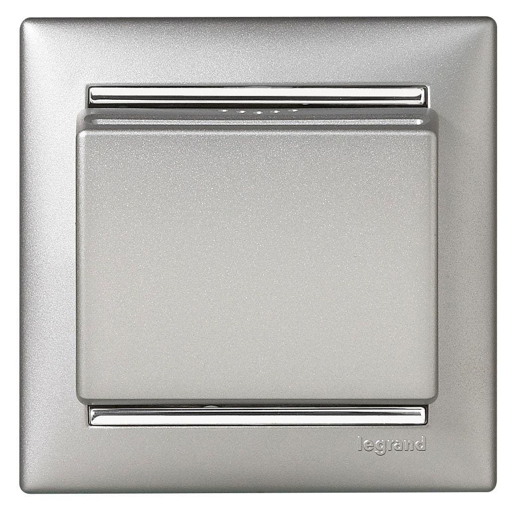 LEGRAND - Interruptor de tarjeta luminoso para hab de hotel Valena - Aluminio brillante