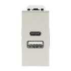ABB - Cargador USB-A+C 15W 1 módulo cava