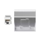 SIMON - Placa V&D inclinada CG SIMON 500 CIMA con 1 conector 6UTP aluminio