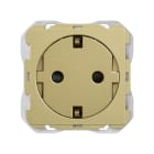 SIMON - Base de enchufe schuko clean modular 16A 250 V~ con sistema de embornamiento a tornillo bronce Simon 270