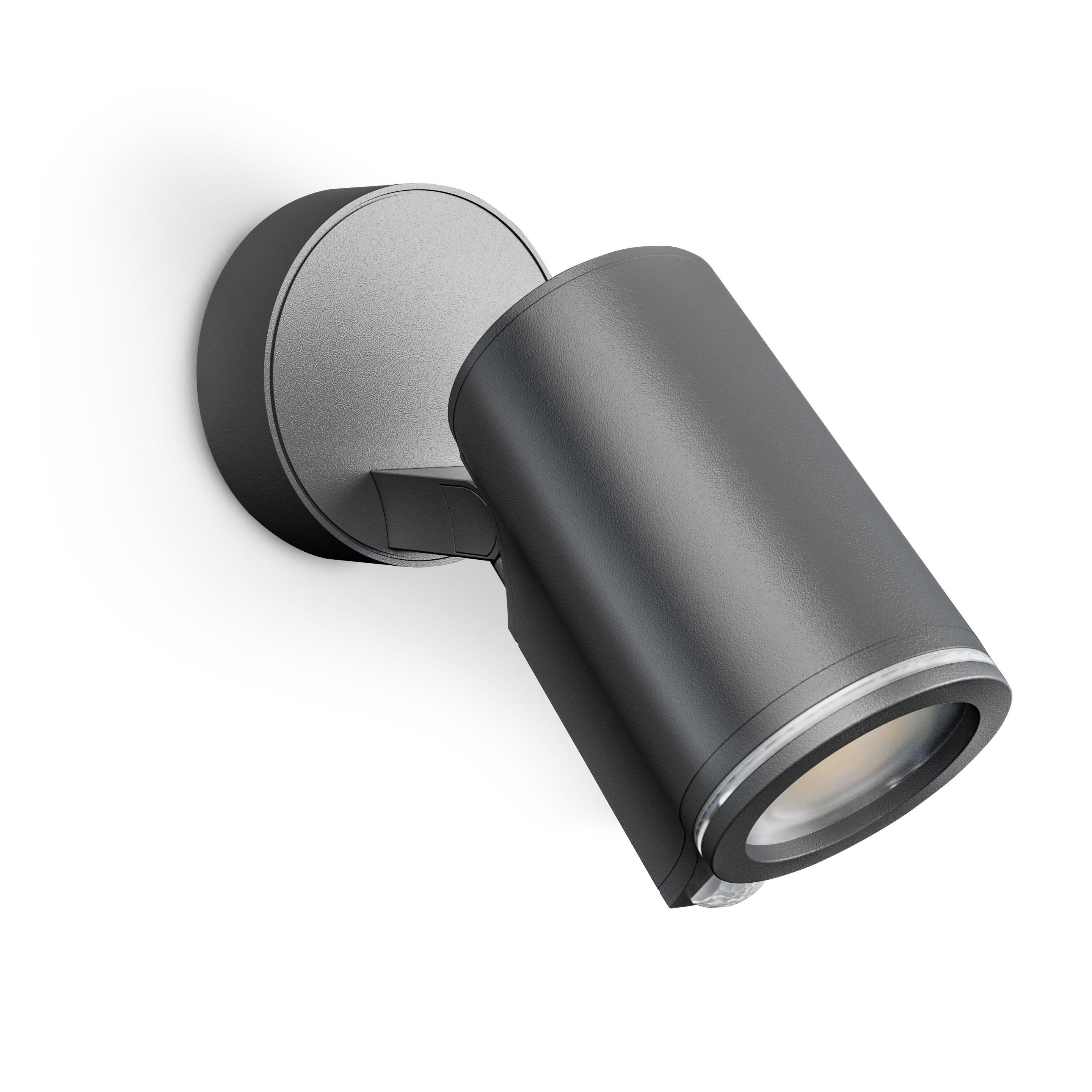 SIMON - Aplique Spot One 7W con detector 10m PIR+LUX antracita IP44 3Y