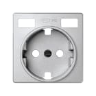 SIMON - Tapa base enchufe schuko con 2 USB C+C aluminio mate Simon 82