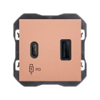 SIMON - Cargador SIMON 270 USB doble 3,1A tipo A+C QUICKCHARGE cobre
