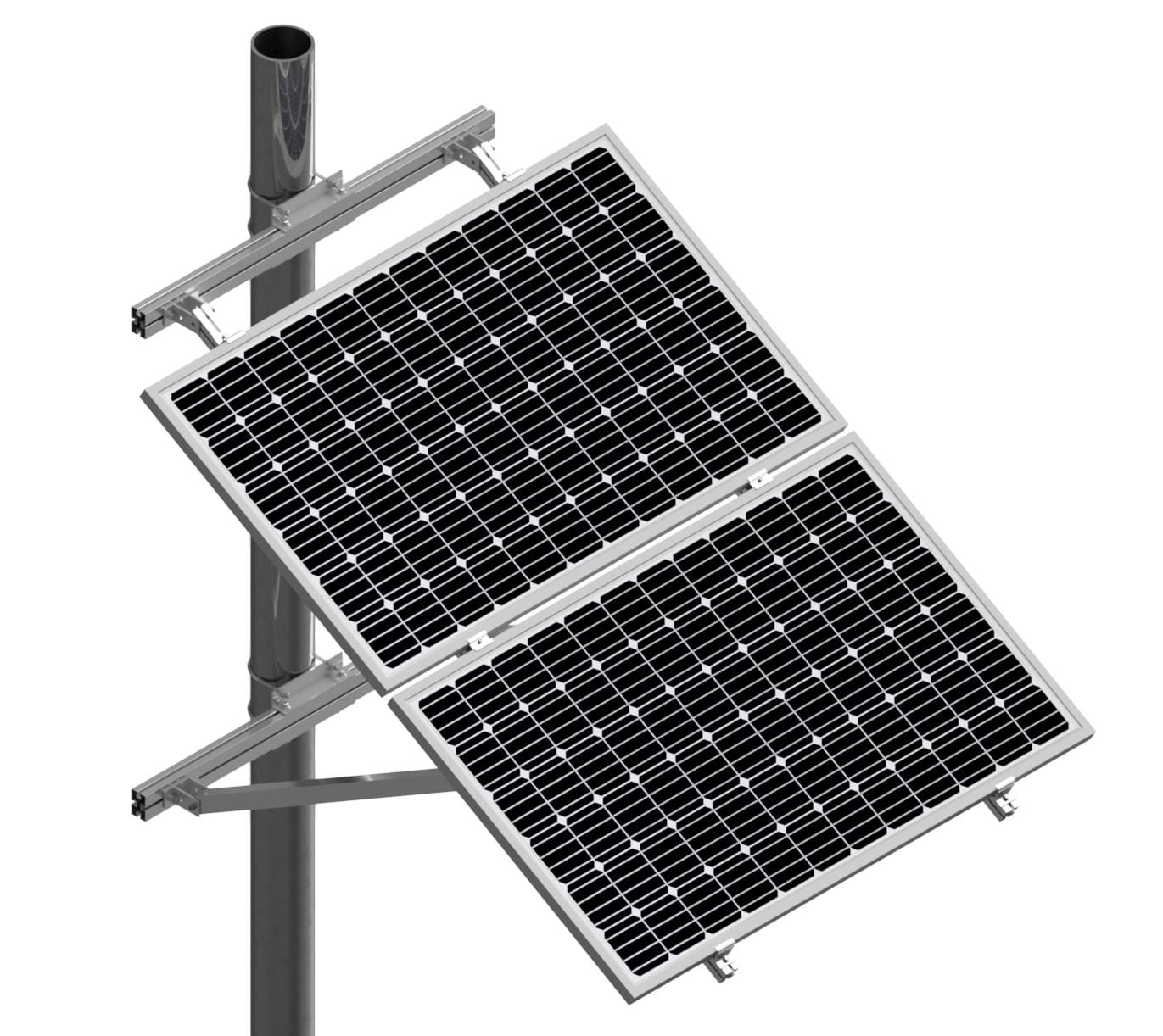 SUNFER - 17H2-30-C Soporte inclinado para poste existente, horizontal