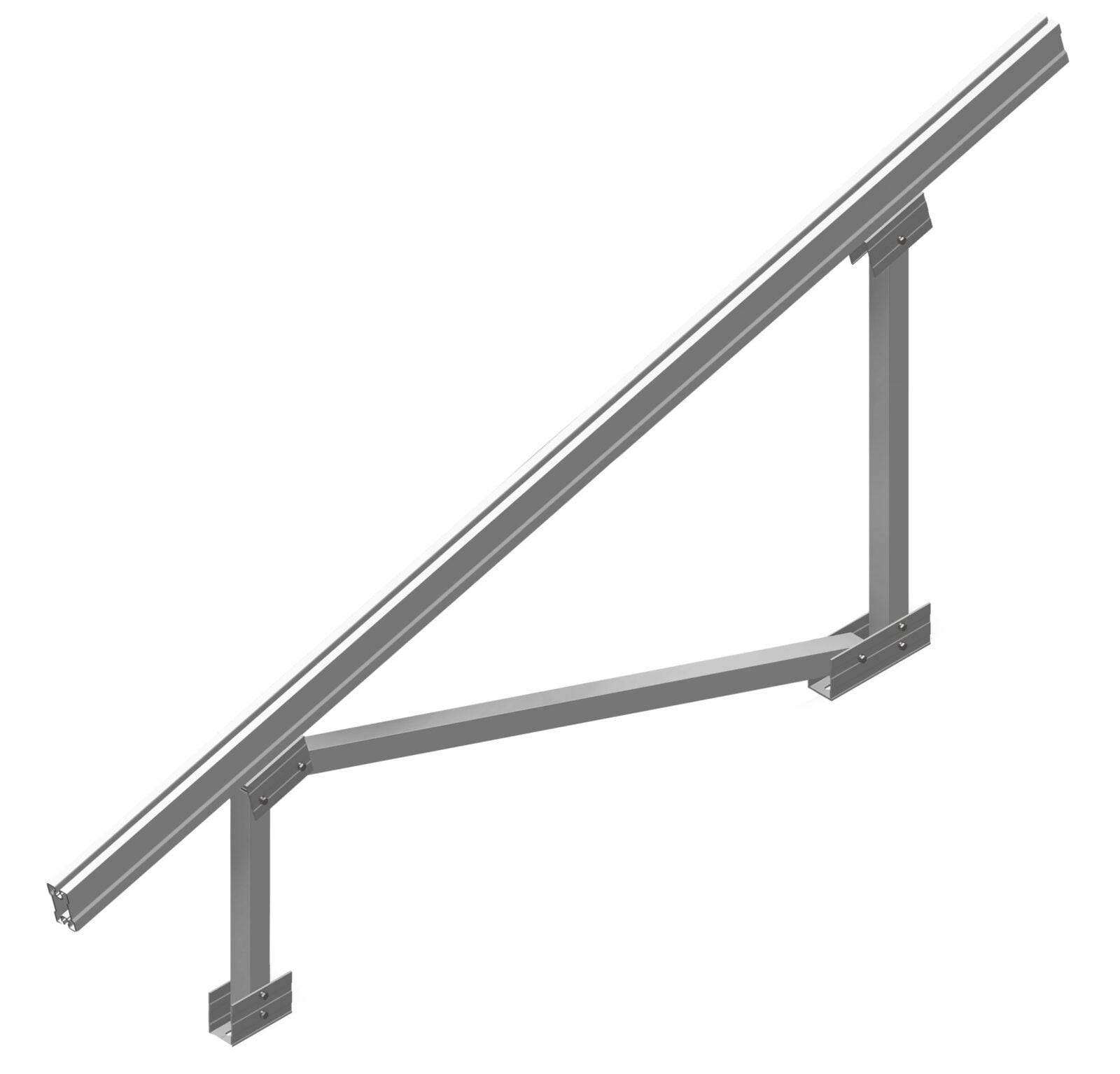 SUNFER - TR31V-30-1-C Triángulo sobre zapatas, 2 filas de módulos en vertical