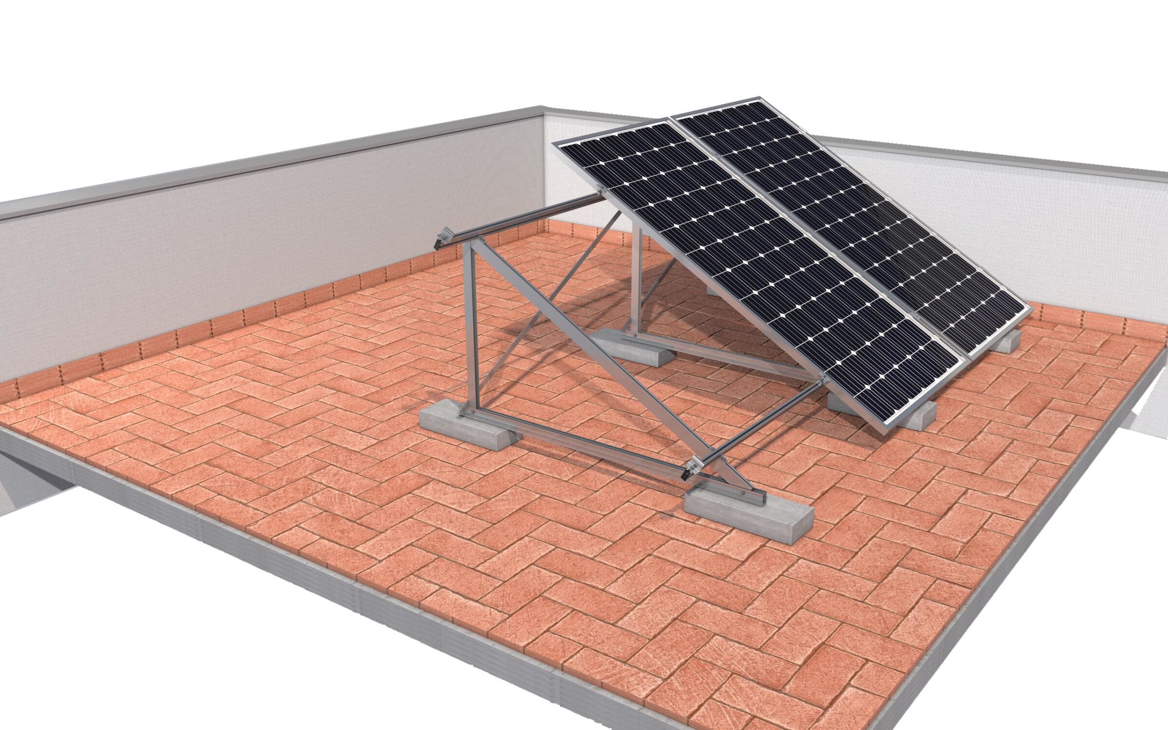 SUNFER - 10V2-15-C Soporte inclinado cerrado, vertical