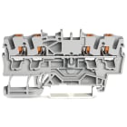 WAGO - Borna de paso para 4 conductores;con tecla;2,5 mm²;gris