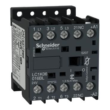 Schneider Electric - TeSys K contactor - 3P - AC-3 <= 440 V 12 A - 1 NC aux. - 110 V DC low